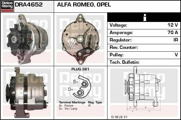 Alternateur Remanufactured REMY (Light Duty)