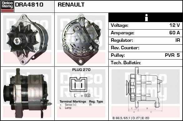 Alternateur Remanufactured REMY (Light Duty)