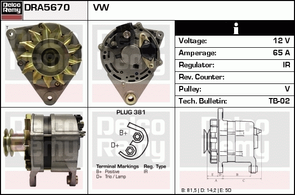 Alternateur Remanufactured REMY (Light Duty)