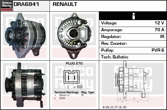 Alternateur Remanufactured REMY (Light Duty)