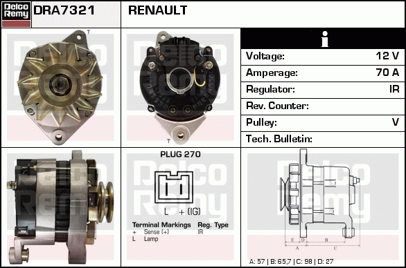 Alternateur Remanufactured REMY (Light Duty)