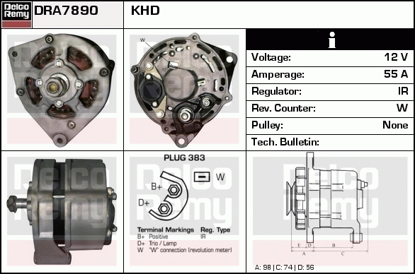 Alternateur Remanufactured DELCO REMY (Heavy Duty)