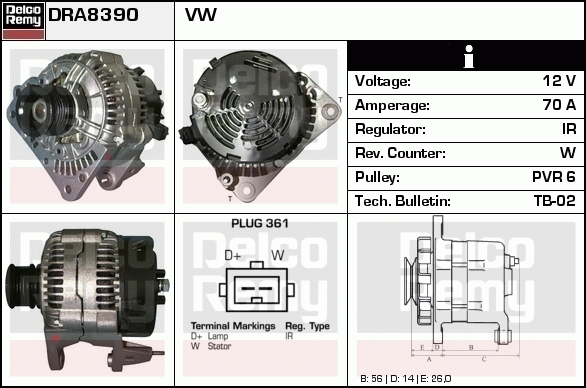 Alternateur Remanufactured REMY (Light Duty)