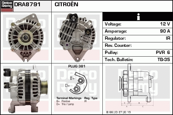 Alternateur Remanufactured REMY (Light Duty)