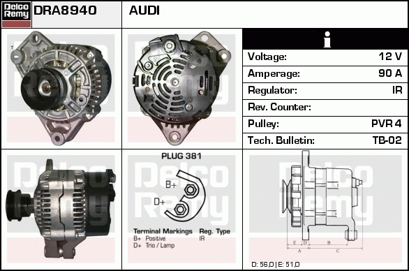 Alternateur Remanufactured REMY (Light Duty)