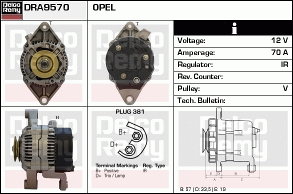 Alternateur Remanufactured REMY (Light Duty)