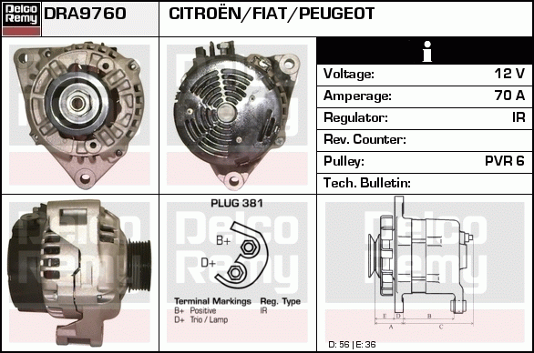 Alternateur Remanufactured REMY (Light Duty)