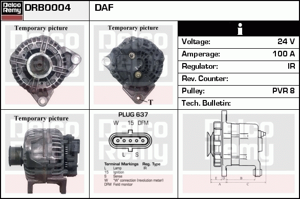 Alternateur Remanufactured DELCO REMY (Heavy Duty)
