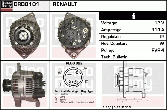 Alternateur Remanufactured REMY (Light Duty)