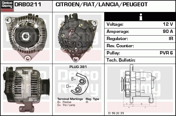 Alternateur Remanufactured REMY (Light Duty)