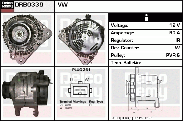 Alternateur Remanufactured REMY (Light Duty)