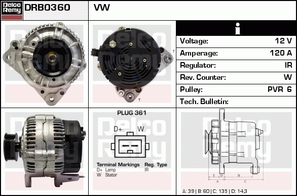 Alternateur Remanufactured REMY (Light Duty)