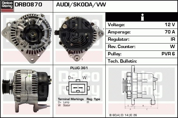 Alternateur Remanufactured REMY (Light Duty)