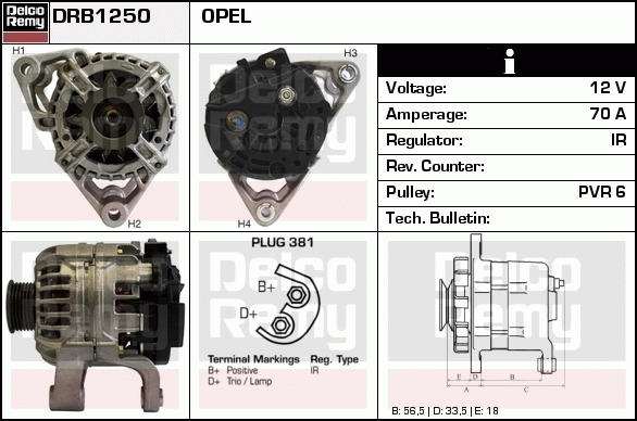 Alternateur Remanufactured REMY (Light Duty)