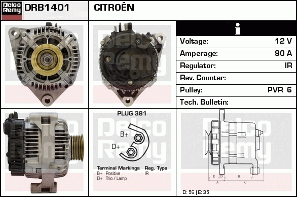 Alternateur Remanufactured REMY (Light Duty)