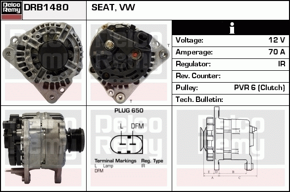 Alternateur Remanufactured REMY (Light Duty)