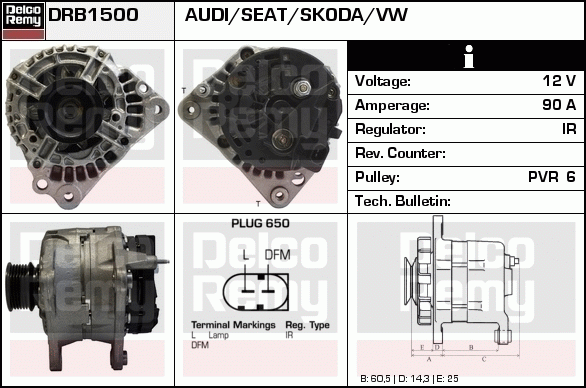 Alternateur Remanufactured REMY (Light Duty)