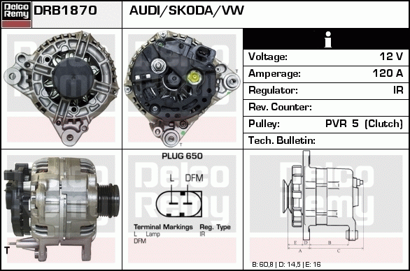 Alternateur Remanufactured REMY (Light Duty)