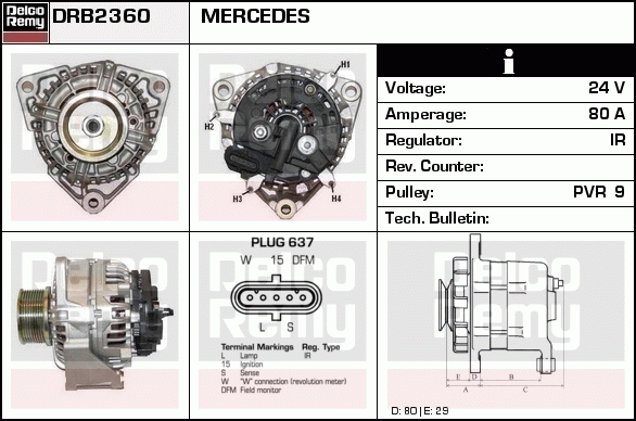Alternateur Remanufactured DELCO REMY (Heavy Duty)