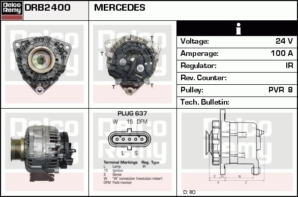 Alternateur Remanufactured DELCO REMY (Heavy Duty)