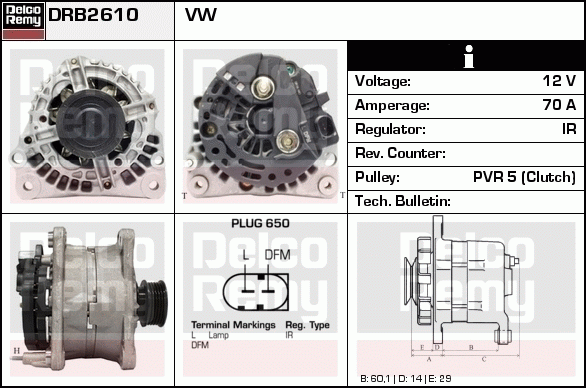 Alternateur Remanufactured REMY (Light Duty)