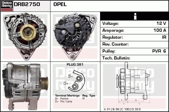 Alternateur Remanufactured REMY (Light Duty)