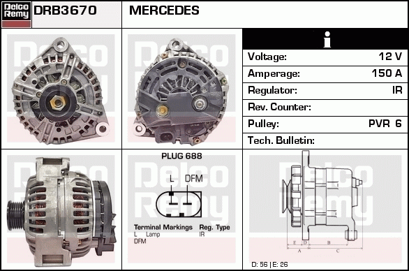 Alternateur Remanufactured REMY (Light Duty)