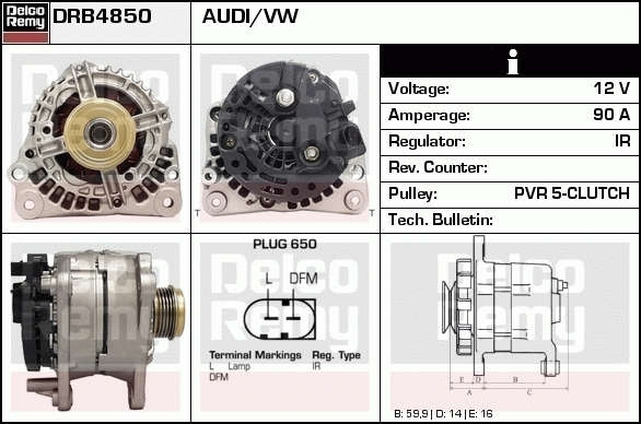 Alternateur Remanufactured REMY (Light Duty)