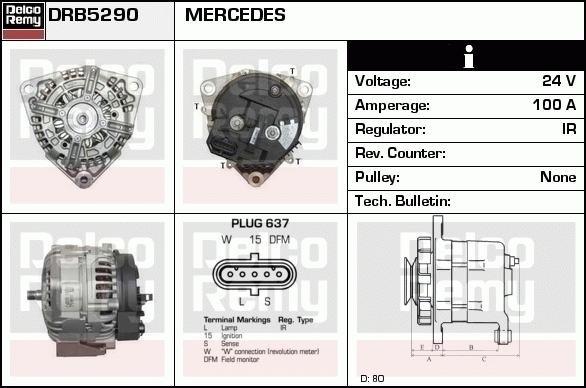 Alternateur Remanufactured DELCO REMY (Heavy Duty)