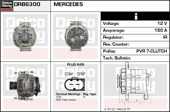 Alternateur Remanufactured REMY (Light Duty)