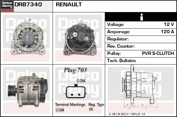 Alternateur Remanufactured REMY (Light Duty)