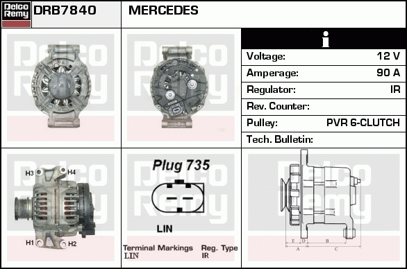 Alternateur Remanufactured REMY (Light Duty)