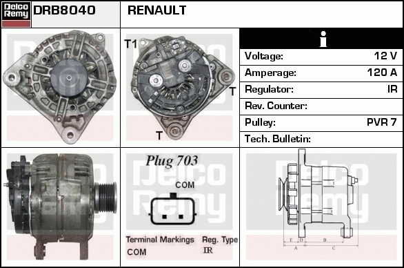 Alternateur Remanufactured REMY (Light Duty)