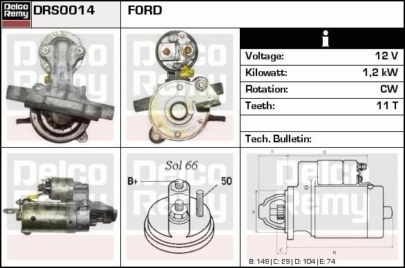 Démarreur Remanufactured REMY (Light Duty)