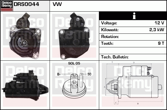 Démarreur Remanufactured REMY (Light Duty)