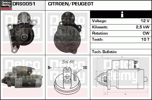 Démarreur Remanufactured REMY (Light Duty)