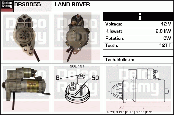 Démarreur Remanufactured REMY (Light Duty)
