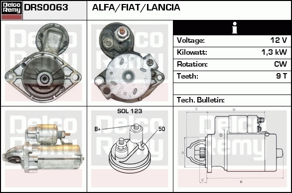 Démarreur Remanufactured REMY (Light Duty)