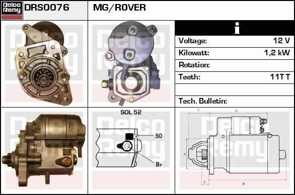 Démarreur Remanufactured REMY (Light Duty)