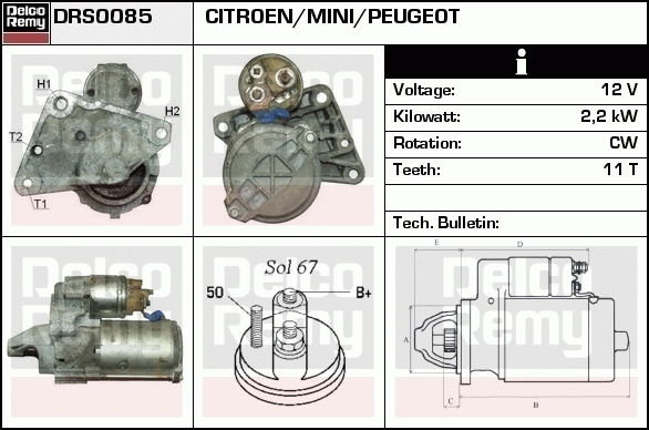 Démarreur Remanufactured REMY (Light Duty)