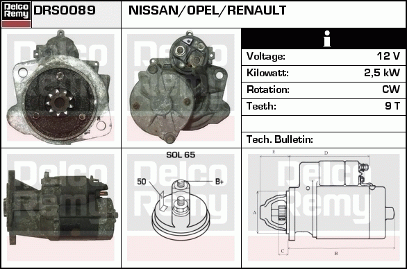 Démarreur Remanufactured REMY (Light Duty)