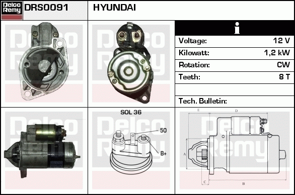 Démarreur Remanufactured REMY (Light Duty)