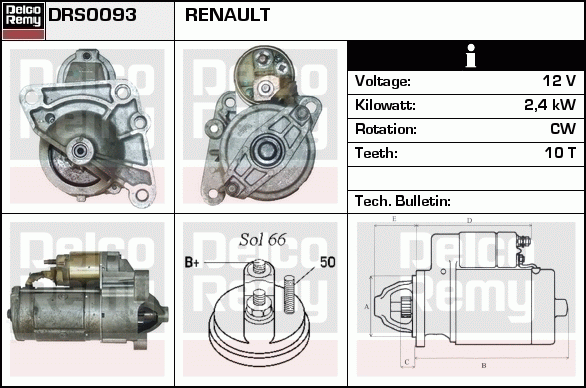 Démarreur Remanufactured REMY (Light Duty)