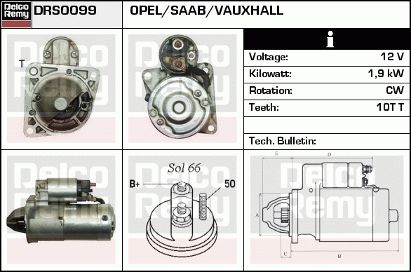 Démarreur Remanufactured REMY (Light Duty)