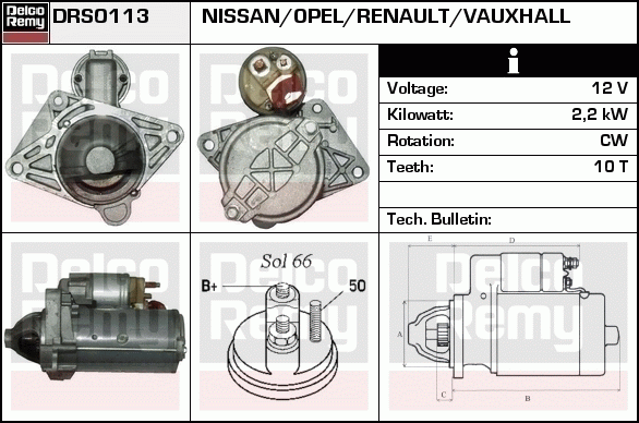 Démarreur Remanufactured REMY (Light Duty)