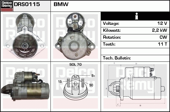 Démarreur Remanufactured REMY (Light Duty)