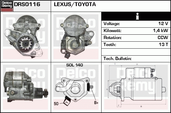 Démarreur Remanufactured REMY (Light Duty)