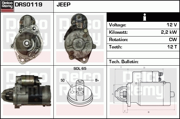 Démarreur Remanufactured REMY (Light Duty)