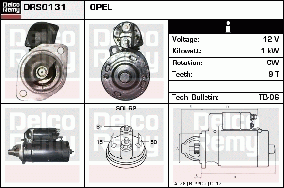 Démarreur Remanufactured REMY (Light Duty)