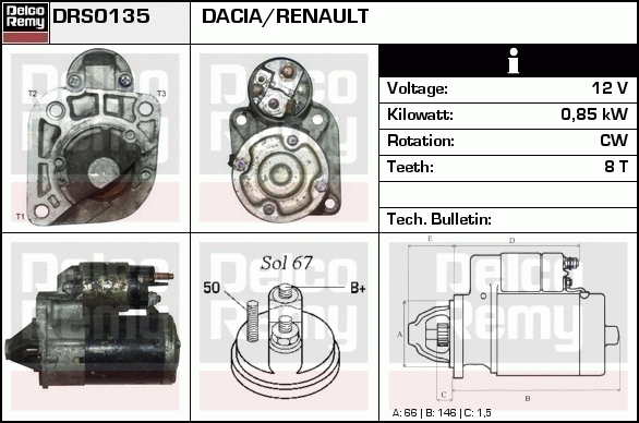 Démarreur Remanufactured REMY (Light Duty)